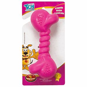 Brinquedo Osso Borracha Rosa Maxbone Furacão