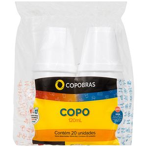 Copo Térmico Branco 120ml Copobras 20 unidades