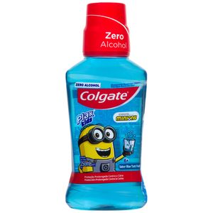 Enxaguante Bucal Colgate Plax Kids Minions sem Álcool Blue Tutti-Frutti 250ml