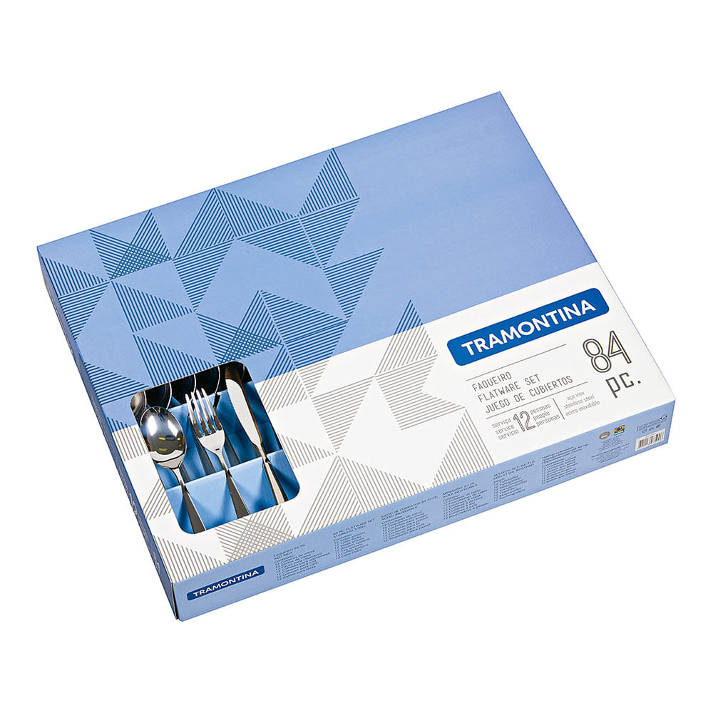 銀杯25.96g Faqueiro Inox Cosmos 66950/520 Tramontina 84 Peças - Zaffari