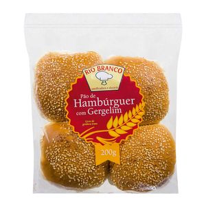 Pão de Hambúrguer com Gergelim Rio Branco 200g