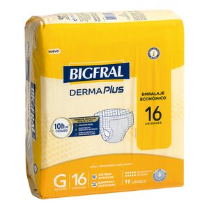 Fraldas Bigfral Derma Plus G 16 unidades