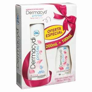 Conjunto de Sabonete Líquido Íntimo Dermacyd Pro-Bio Feminafloral 200ml + 100ml