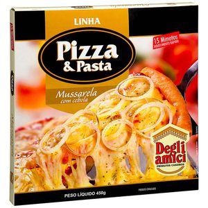 Pizza de Mussarela e Cebola Congelada Degli Amici 450g