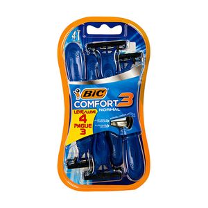 Aparelho de Barbear Bic Comfort 3 com 4 unidades Embalagem Promocional