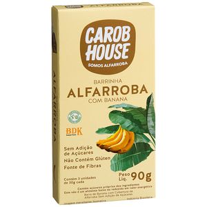 Barra de Frutas Alfarroba com Banana Carob House 90g 3 unidades