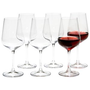 Conjunto Taças de Cristal para Vinho Tinto Tori Titanium Bohemia 490ml 6 peças