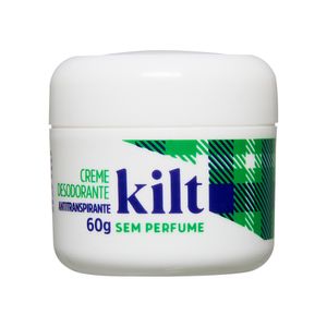 Desodorante Creme Antitranspirante Kilt sem Perfume 60g