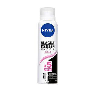 Desodorante Aerossol Antibacteriano Nivea Black & White Invisible Clear 150ml