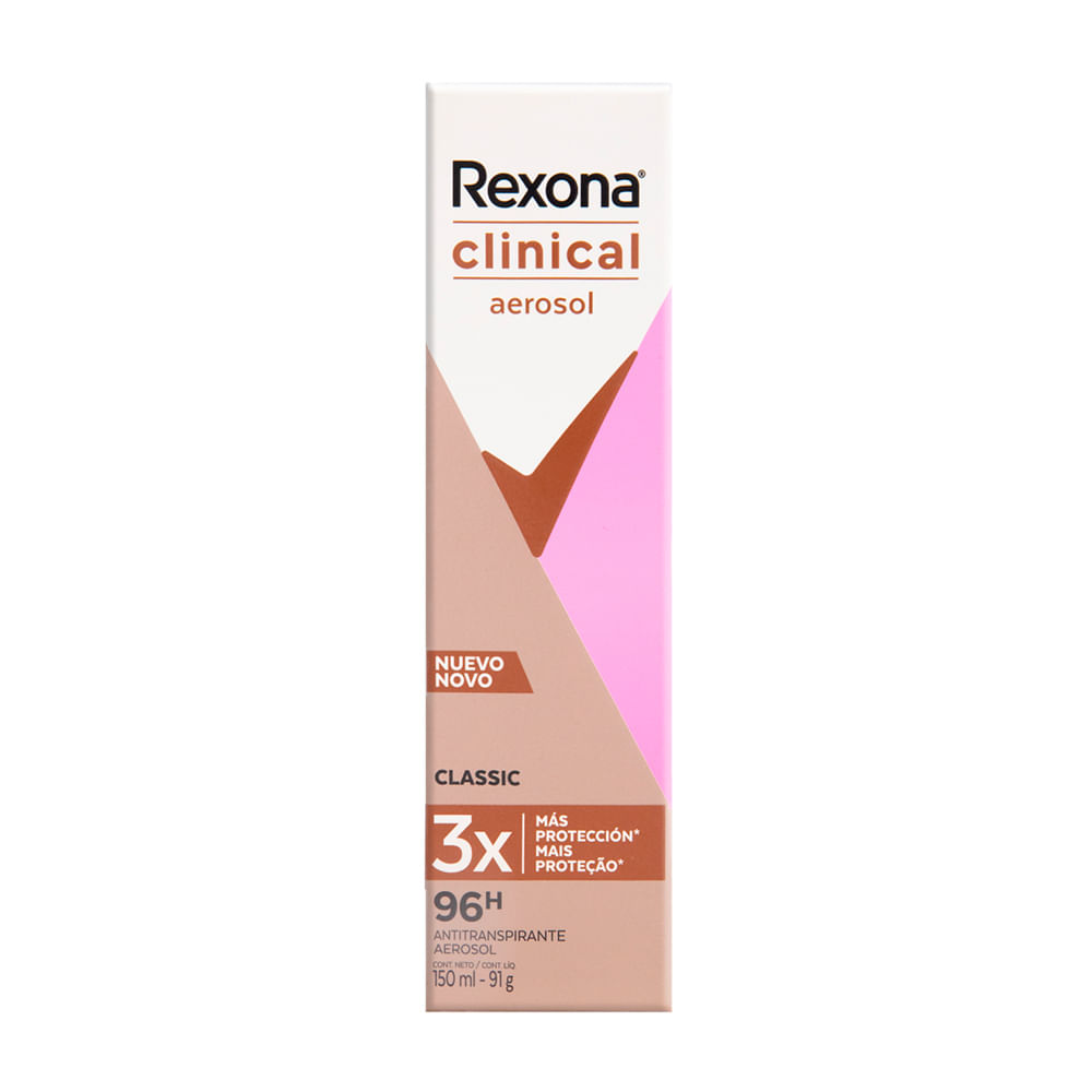 Desodorante Aerosol Rexona Clinical Feminino Classic 91g