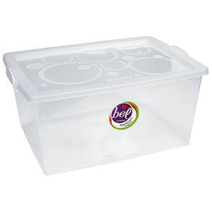 Organizador Transparente Tampa com Trava OR80900 Ordene 60 Litros