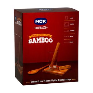 Conjunto para Caipirinha Bamboo 3395 Marrom Mor 5 Peças