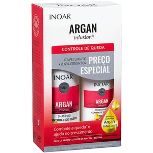 Conjunto Shampoo 500ml + Condicionador 250ml Inoar Argan Infusion Controle de Queda