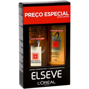 Conjunto Shampoo 375ml + Condicionador 170ml Elseve L'Oréal Nutrição