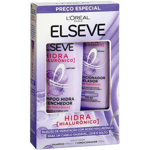 Conjunto Shampoo 375ml + Condicionador 170ml Elseve L'Oréal Hidra Hialurônico