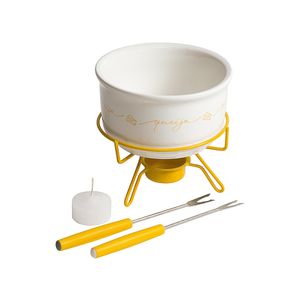 Aparelho de Fondue Porcelana 801974 Branco Forma 5 Peças