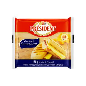 Queijo Emmental Fatiado Président 120g