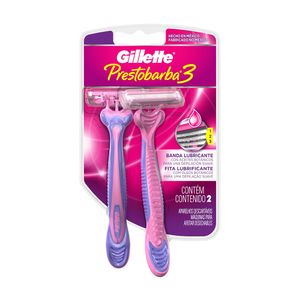 Aparelho de Depilar Feminino Gillette Prestobarba 3 2 unidades