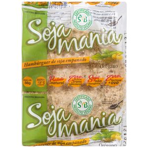 Hambúrguer de Soja Empanado Congelado Sabor Orégano Soja Mania 56g