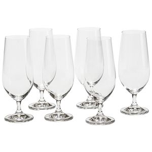 Conjunto Taças de Cristal para Cerveja Bruna Bohemia 395ml 6 peças