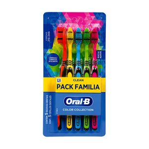 Conjunto com 5 Escovas Dentais Oral-B Colors Collection Pack Família