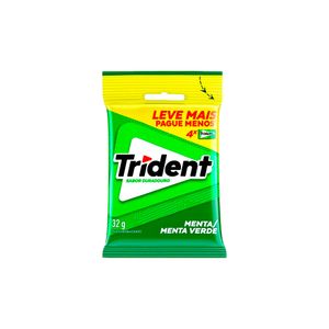 Goma de Mascar Menta Trident com 4 unidades