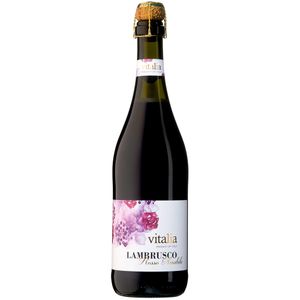 Vitalia Lambrusco Rosso Amabile Frizzante Italiano Vinho Tinto 750ml