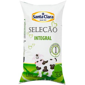 Leite Pasteurizado Integral Seleção Santa Clara Saquinho 1 Litro