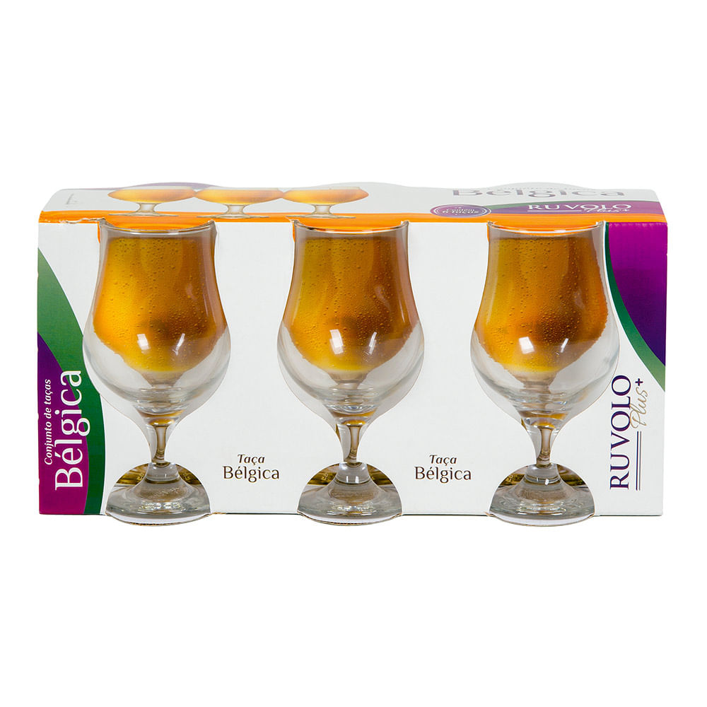 Jogo De Copos Bélgica Happy Hour 380Ml 6 Peças Ruvolo - Vidro