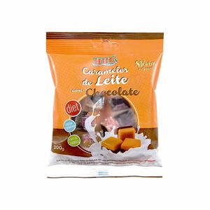 Bala de Caramelo de Leite com Chocolate Diet Hué 100g