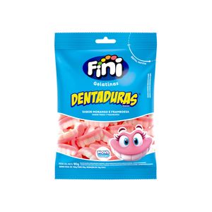 Bala de Gelatina Morango e Framboesa Dentaduras Fini 90g