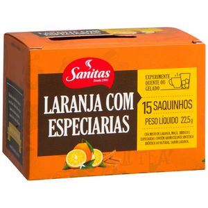 Chá Laranja com Especiarias Sanitas 15 sachês
