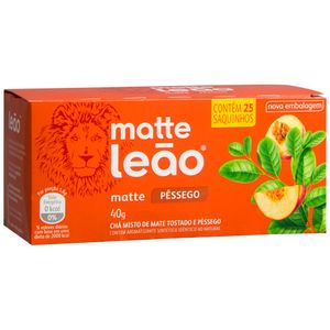 Chá Pêssego Matte Leão 25 sachês