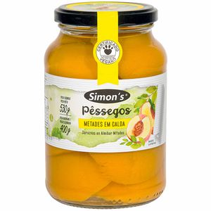 Pêssegos em Calda Vidro Simon's 400g