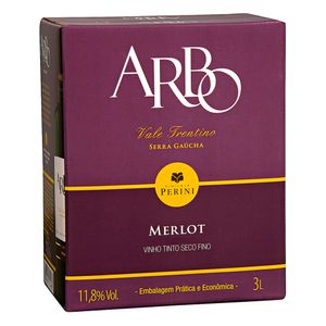 Arbo Merlot Nacional Vinho Tinto 3 Litros