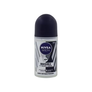 Desodorante Roll-on Antibacteriano Nivea Men Black & White Invisible 50ml