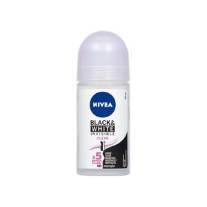 Desodorante Roll-on Antitranspirante Nivea Black & White Invisible Clear 50ml