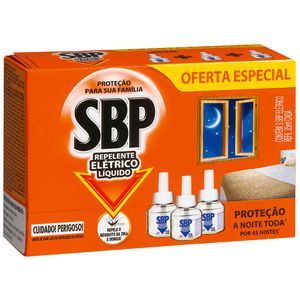 Conjunto com 3 Refis Elétricos Líquido SBP 45 Noites 35ml