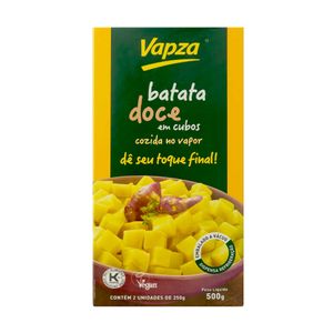 Batata Doce em Cubos Cozida no Vapor Vapza 500g