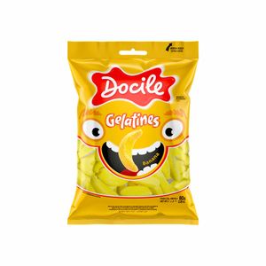 Bala de Gelatina Banana Gelatines Docile 80g