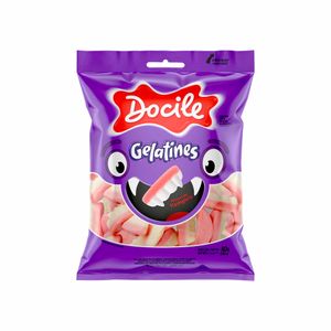 Bala de Gelatina Dentes Vampiro Gelatines Docile 80g