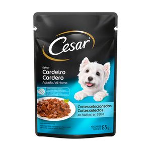 Ração Úmida para Cães Cesar Cordeiro Assado ao Molho Adultos 85g