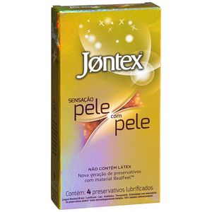 Preservativo Jontex Sensação Pele Com Pele Não Contém Látex 4 unidades