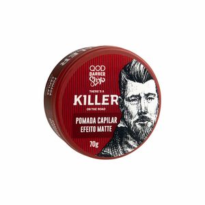 Pomada Capilar QOD Barber Shop There's a Killer On The Road Fixação Alta 70g