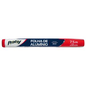 Papel Alumínio em Rolo Pratsy 45cmx7,5m