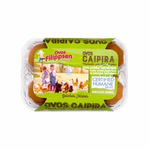 Ovos Caipira Aves Livres Filippsen 6 unidades