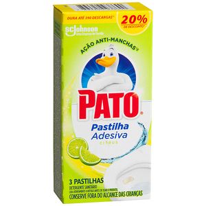 Conjunto com 3 Pastilhas Adesivas Sanitárias Pato Citrus Embalagem Promocional