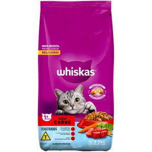 Ração para Gatos Whiskas Adultos Castrados Carne 2,7kg