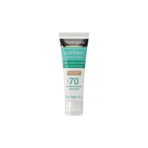 Protetor Solar Facial Neutrogena FPS70 Sun Fresh Derm Care Pele Morena, Mista e Oleosa 40g