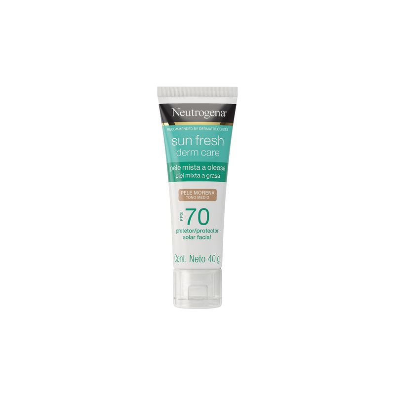 Protetor-Solar-Facial-Neutrogena-FPS70-Sun-Fresh-Derm-Care-Pele-Morena-Mista-e-Oleosa-40g-Zaffari-00